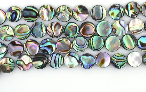 8mm natural abalone shell flat - abalone,