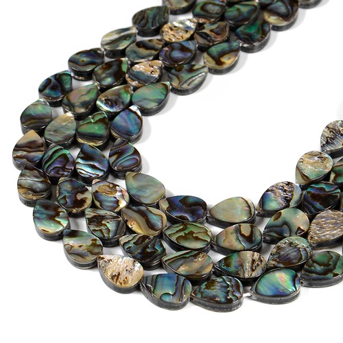 Natural abalone teardrop shape - teardrop,